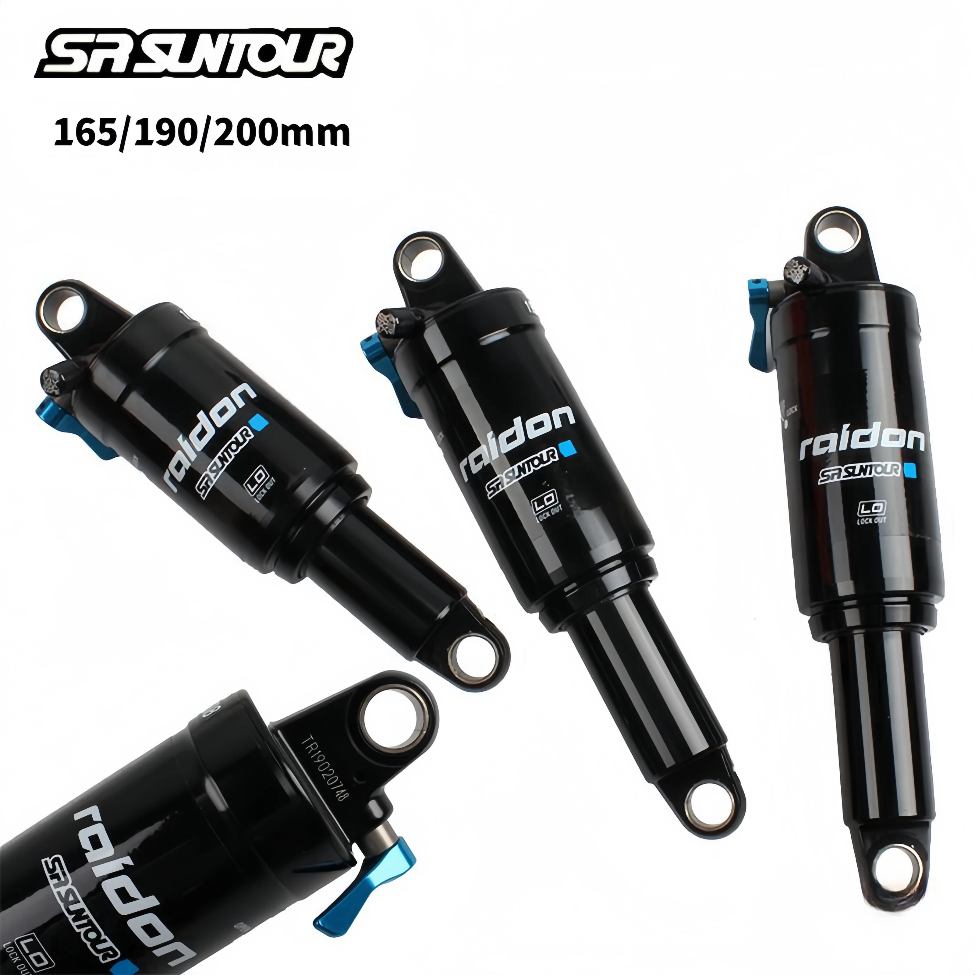 SUNTOUR RAIDON Mountain Bike Shock Absorbers Bicycle Rear Shock Absorber XC Soft Tail Gas Pressure Lock Rear Bladder