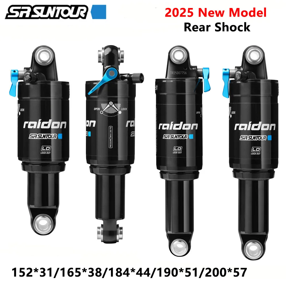 SUNTOUR RAIDON Mountain Bike Shock Absorbers Bicycle Rear Shock Absorber XC Soft Tail Gas Pressure Lock Rear Bladder