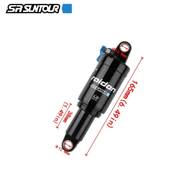 SUNTOUR RAIDON Mountain Bike Shock Absorbers Bicycle Rear Shock Absorber XC Soft Tail Gas Pressure Lock Rear Bladder