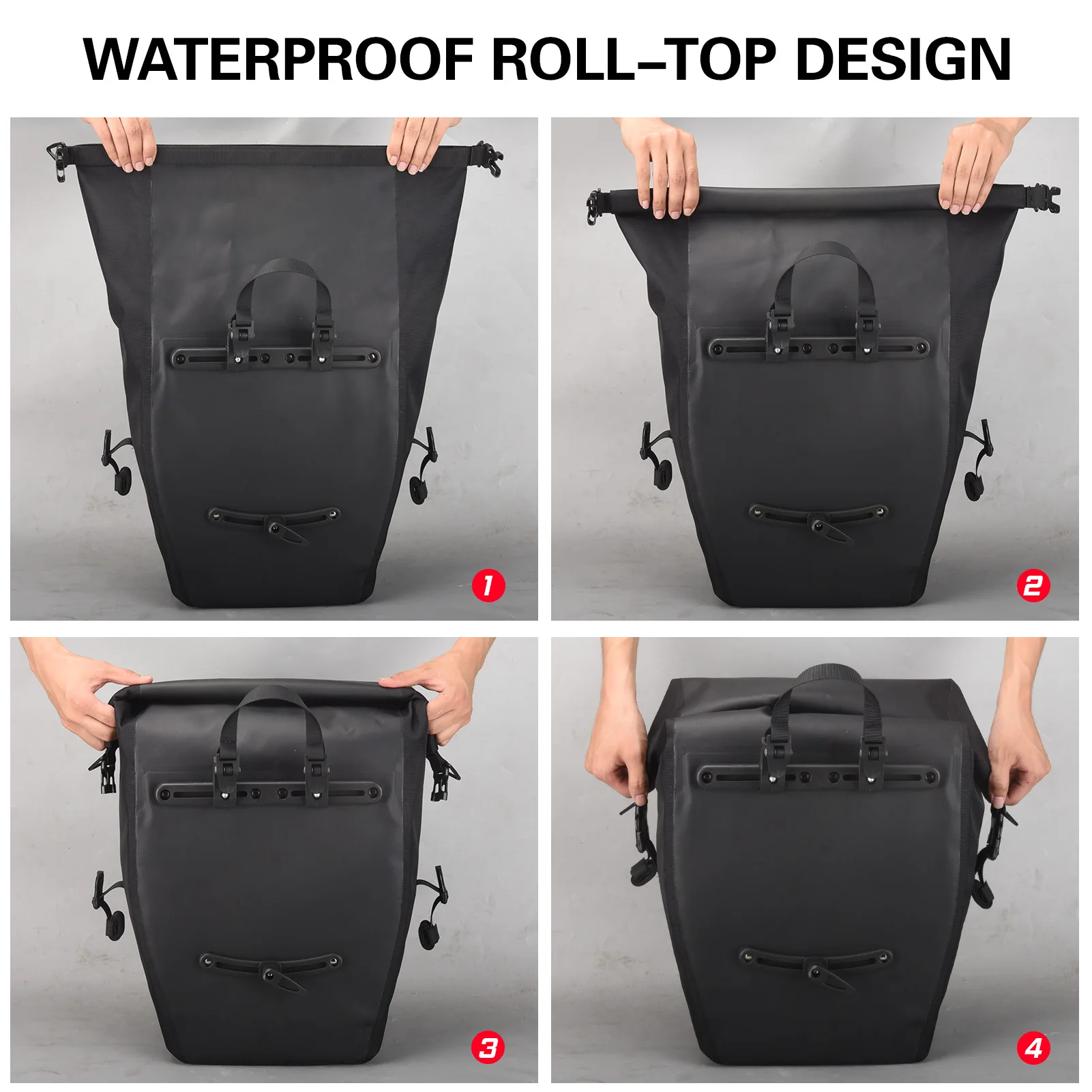 SAHOO 10L / 20L Waterproof Cycling Trunk Bag Large Capacity Bicycle Rear Rack Bag Bike Pannier Travel Bag Mtb Bike Accessories