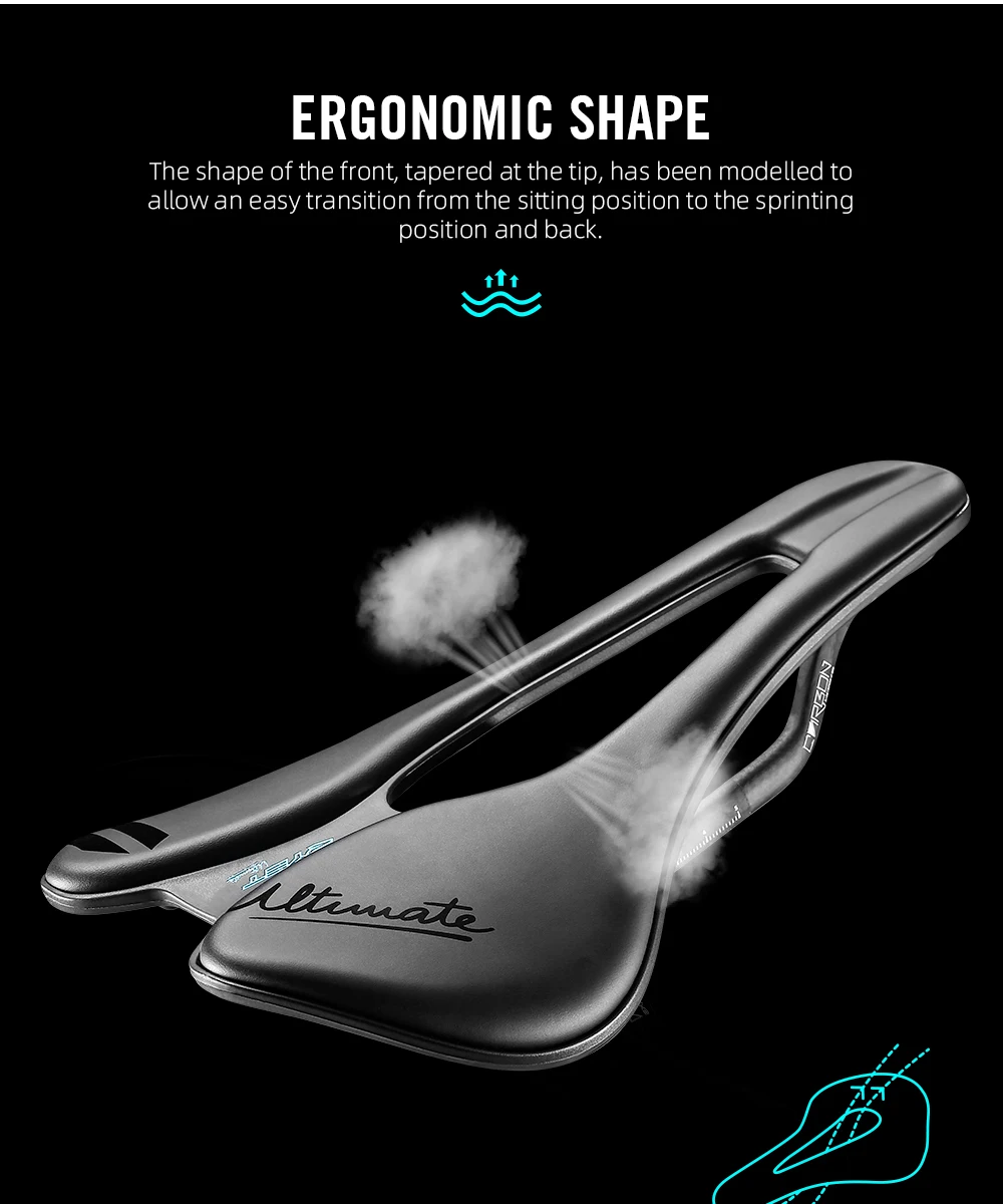 RYET 3D Printed Bicycle Saddle Ultralight Carbon EVA 245x145mm Bike Seating Part MTB Gravel Road Bike Seat Cycling Cushion