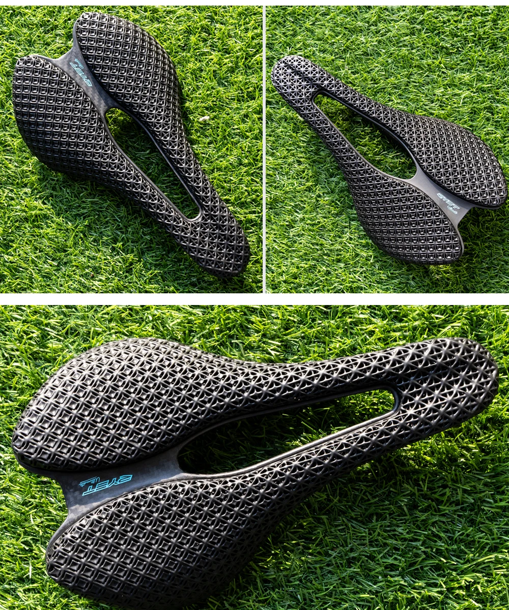 RYET 3D Printed Bicycle Saddle Ultralight Carbon EVA 245x145mm Bike Seating Part MTB Gravel Road Bike Seat Cycling Cushion