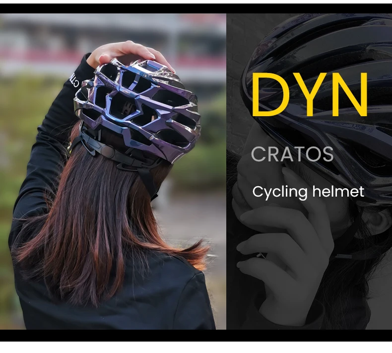 DYN CARTOS Cycling Helmet Ultralight Intergrally-molded MTB Bicycle Helmet Men Women Breathable Riding Sport Safety Helmet