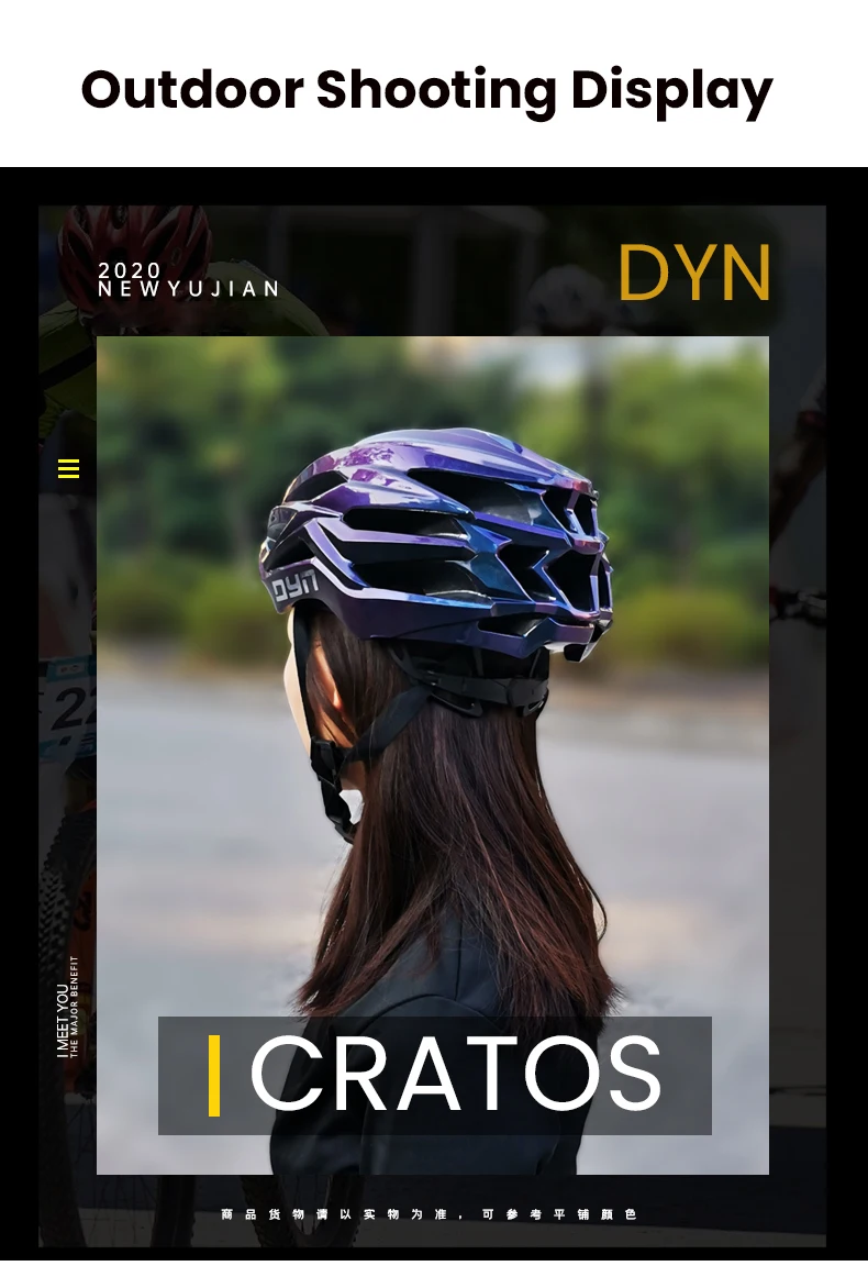DYN CARTOS Cycling Helmet Ultralight Intergrally-molded MTB Bicycle Helmet Men Women Breathable Riding Sport Safety Helmet