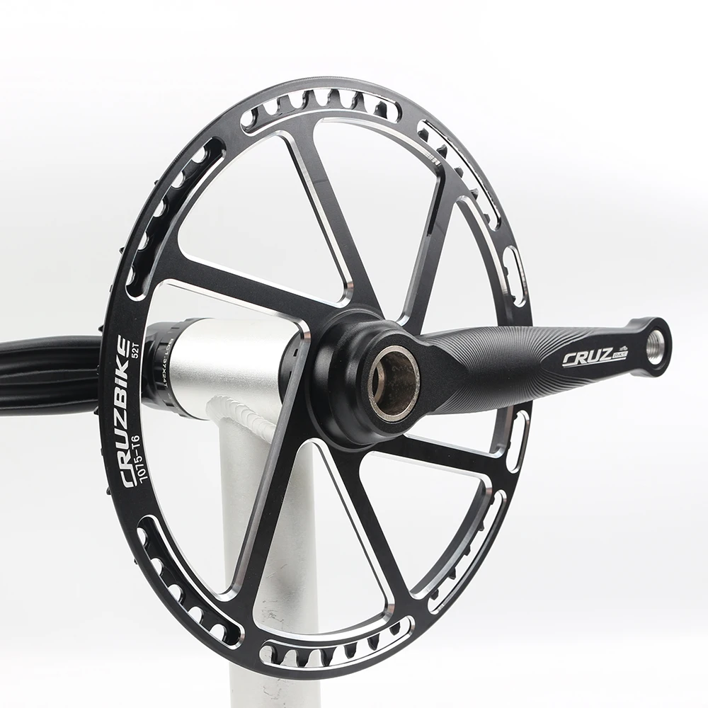 CRUZbike 50T/52T Folding Bike Road Bicycle Round Chainring  Chain Ring Chainwheel Disc Protector and Tooth Disc Integrated