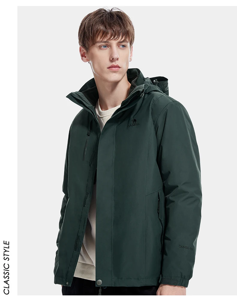 GOLDEN CAMEL Hiking Jackets Women 3 In1 Detachable Heated Fleece Jacket for Men Winter Coats Waterproof Windbreakers Clothes