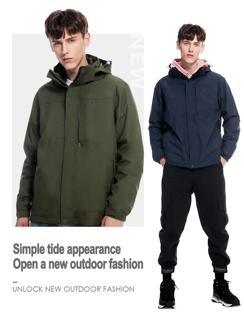 GOLDEN CAMEL Hiking Jackets Women 3 In1 Detachable Heated Fleece Jacket for Men Winter Coats Waterproof Windbreakers Clothes