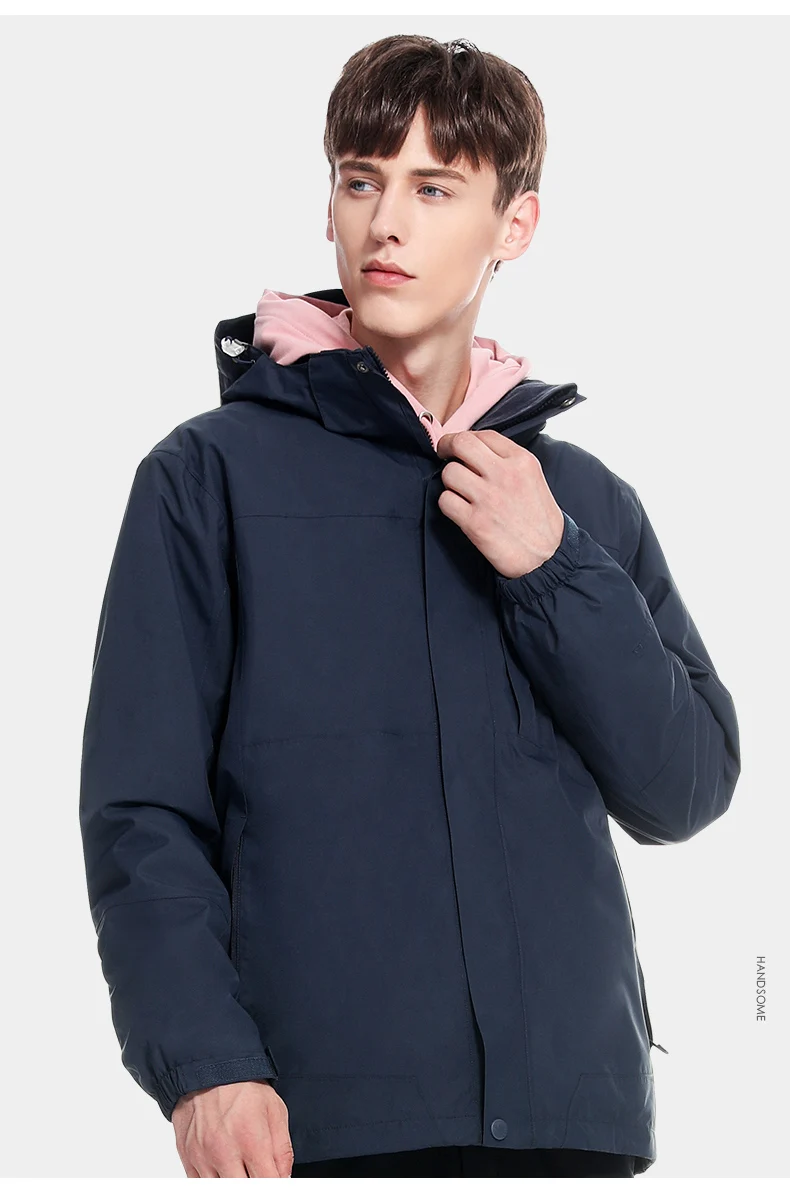GOLDEN CAMEL Hiking Jackets Women 3 In1 Detachable Heated Fleece Jacket for Men Winter Coats Waterproof Windbreakers Clothes