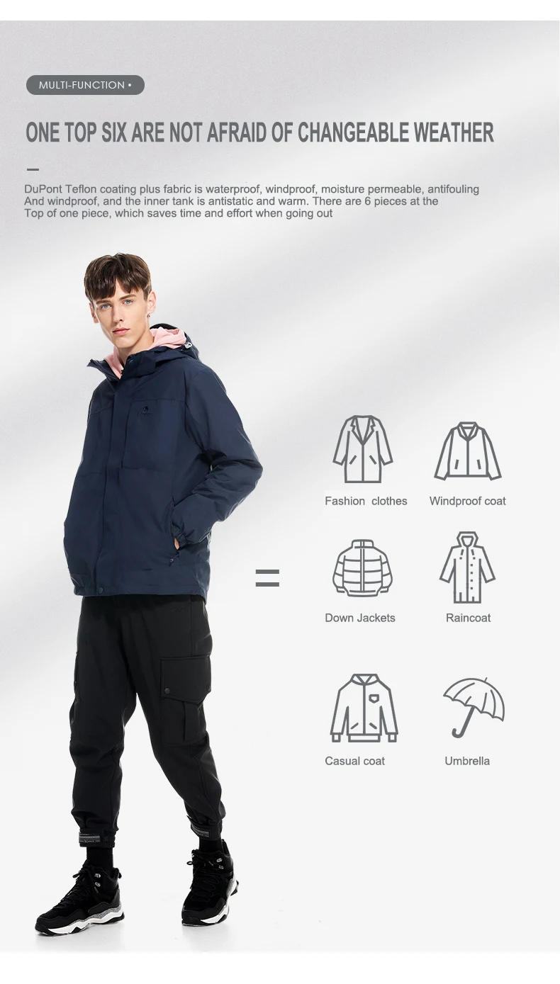 GOLDEN CAMEL Hiking Jackets Women 3 In1 Detachable Heated Fleece Jacket for Men Winter Coats Waterproof Windbreakers Clothes