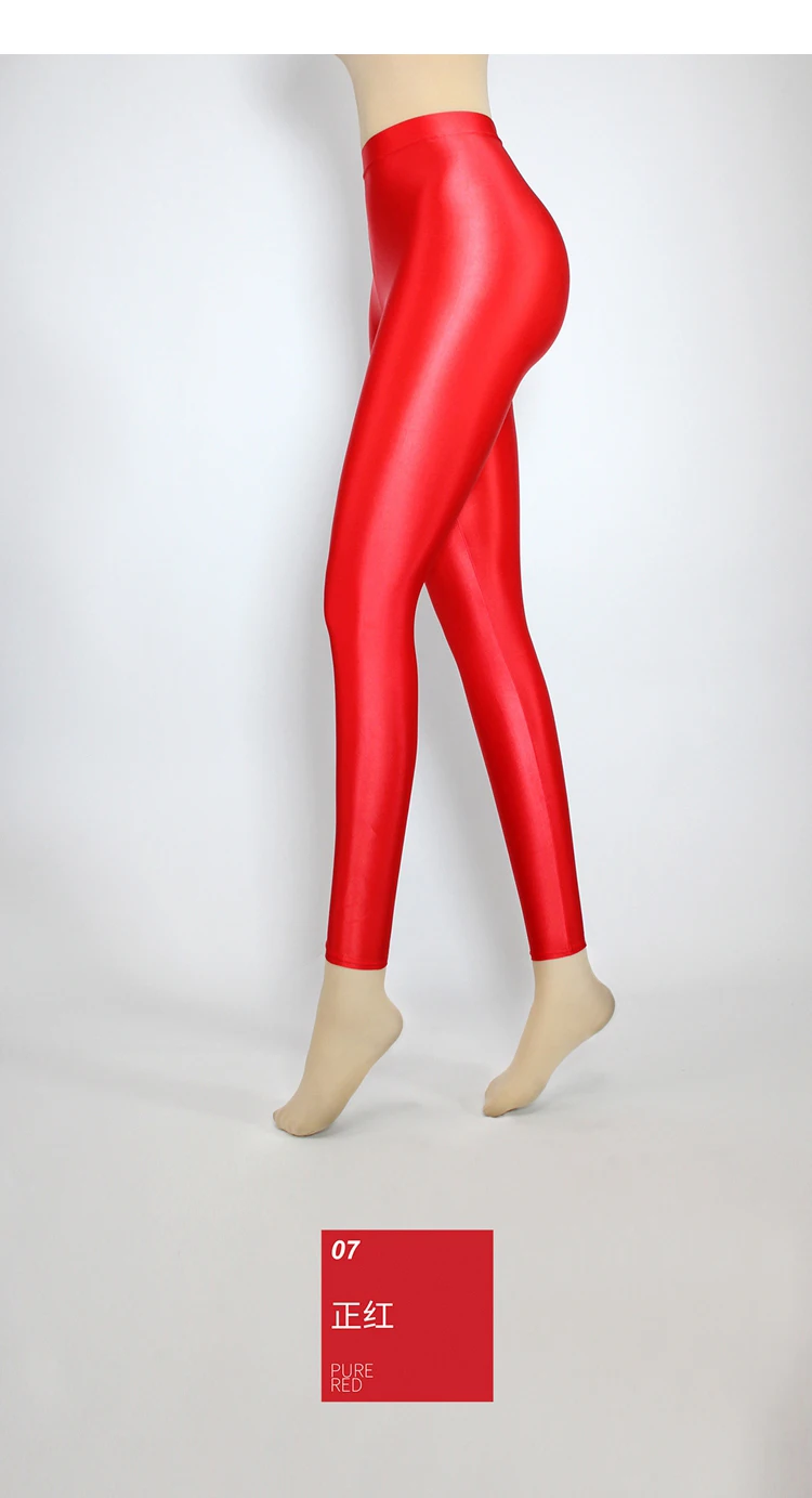 XClocKNYoung satin glossy pants High Waist Sport Women Fitness Shiny Yoga Pants Tights Leggings High Elastic glossy leggings