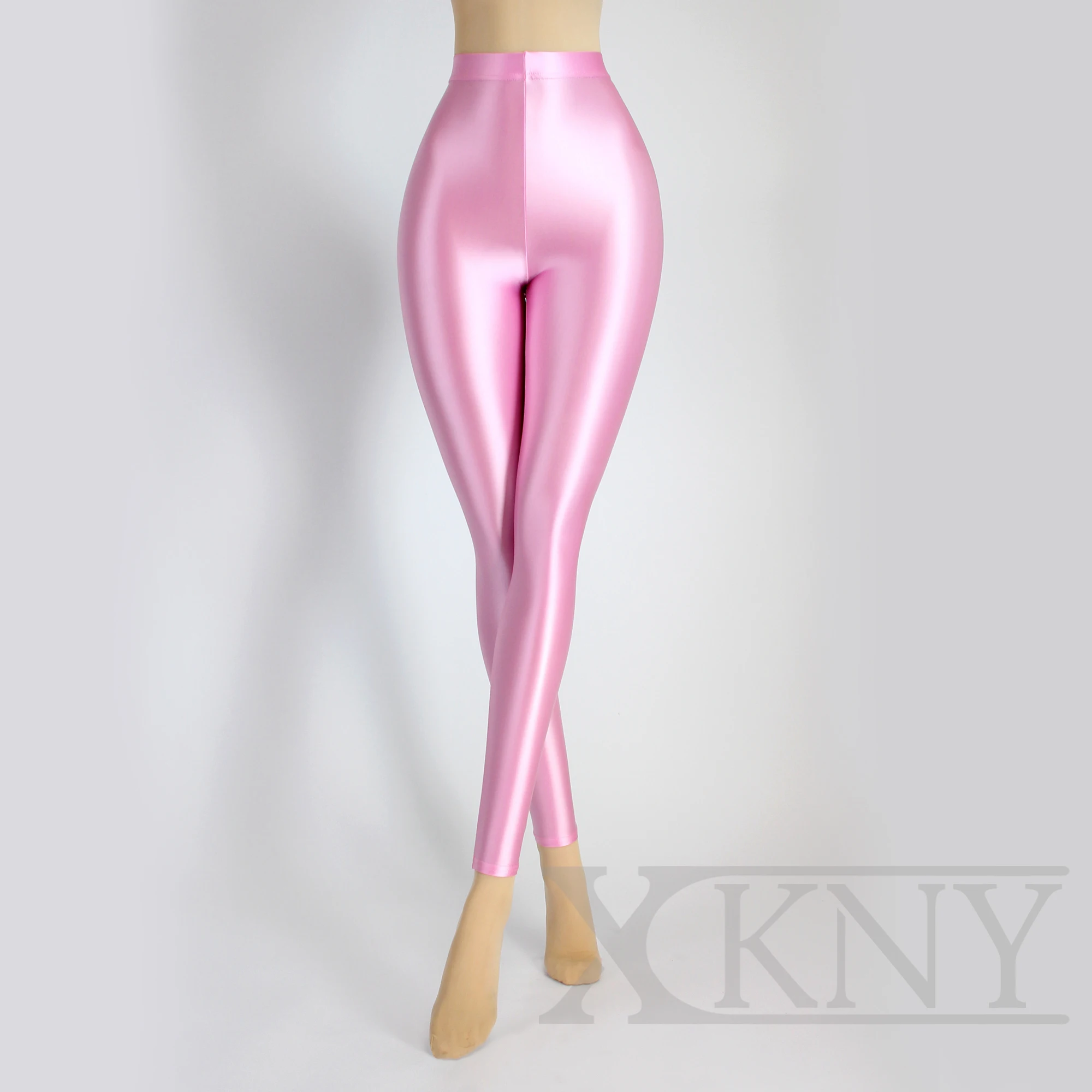 XClocKNYoung satin glossy pants High Waist Sport Women Fitness Shiny Yoga Pants Tights Leggings High Elastic glossy leggings