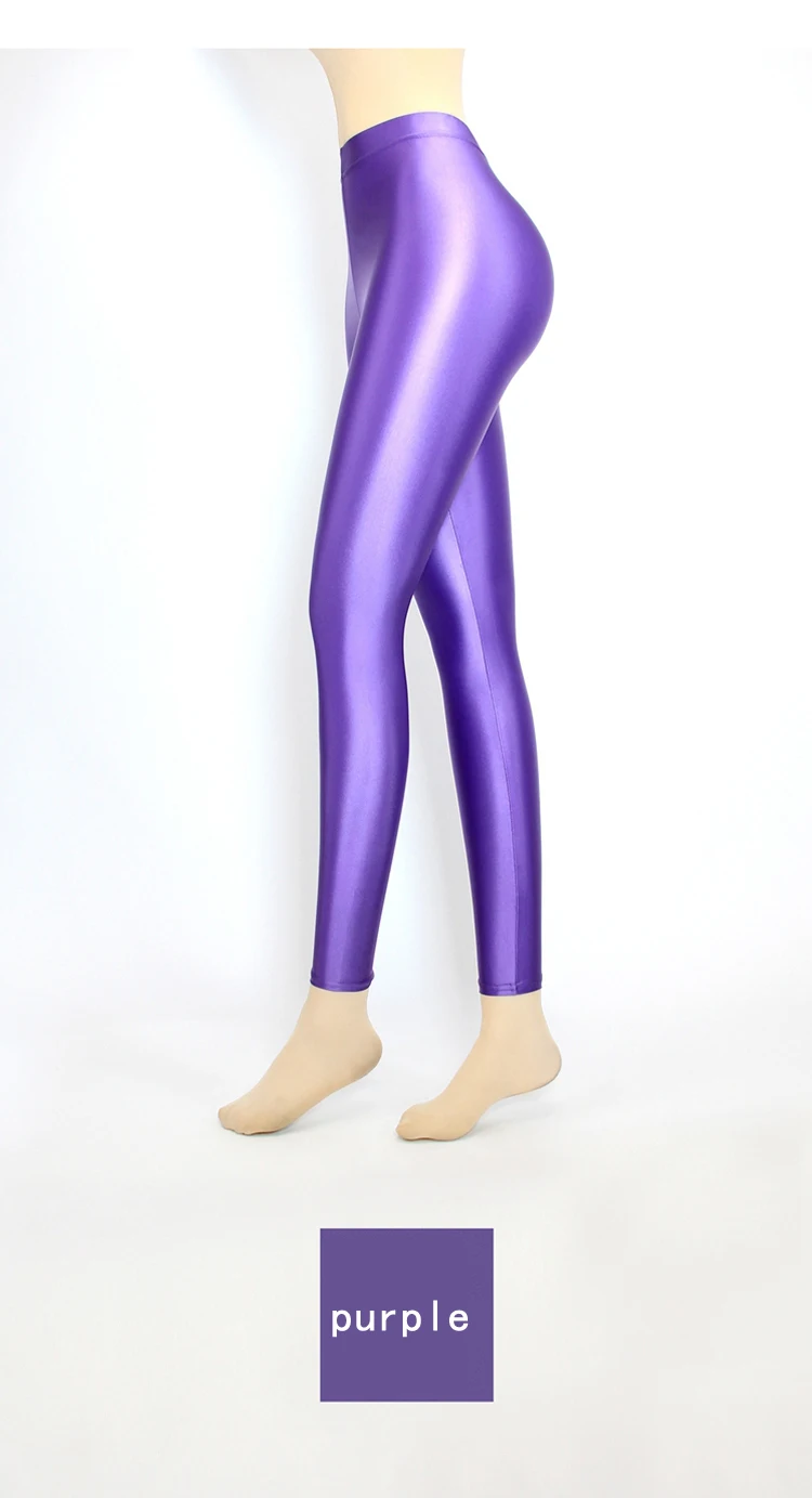 XClocKNYoung satin glossy pants High Waist Sport Women Fitness Shiny Yoga Pants Tights Leggings High Elastic glossy leggings