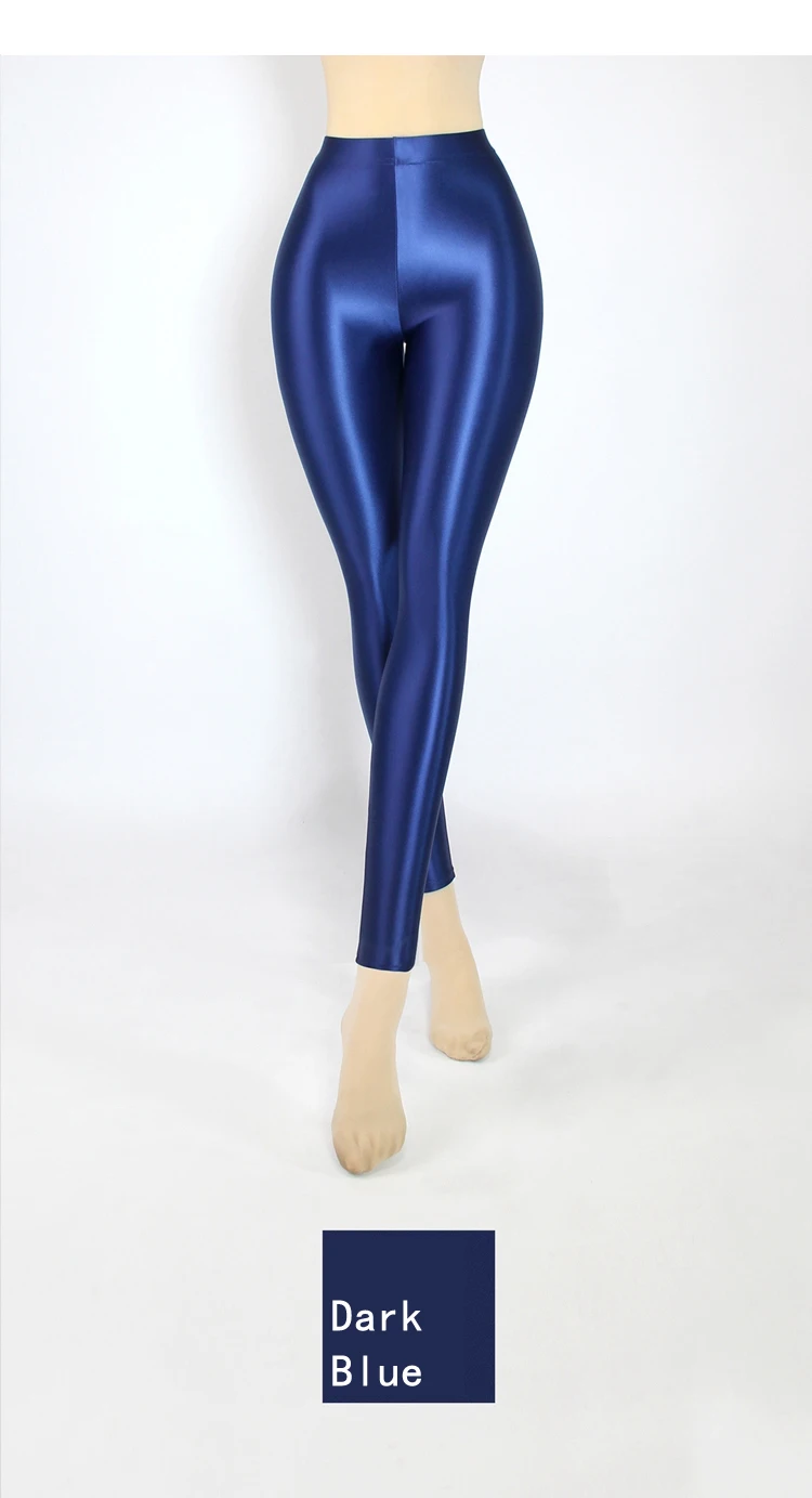 XClocKNYoung satin glossy pants High Waist Sport Women Fitness Shiny Yoga Pants Tights Leggings High Elastic glossy leggings