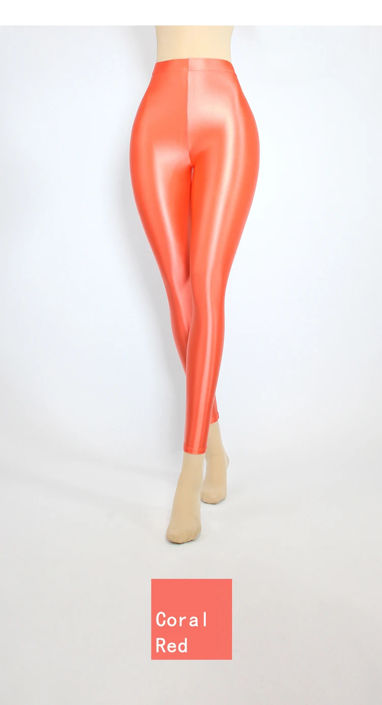 XClocKNYoung satin glossy pants High Waist Sport Women Fitness Shiny Yoga Pants Tights Leggings High Elastic glossy leggings