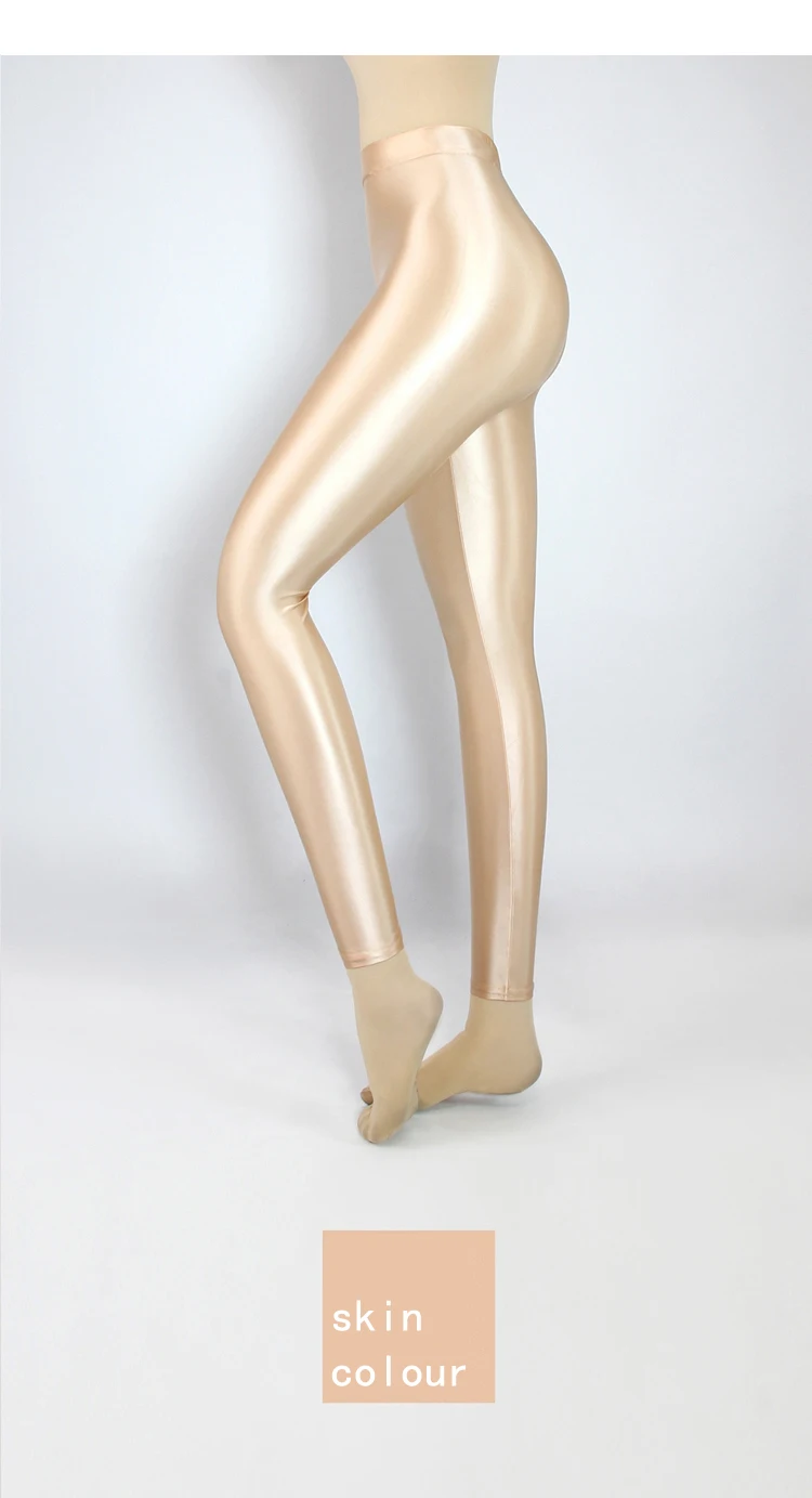 XClocKNYoung satin glossy pants High Waist Sport Women Fitness Shiny Yoga Pants Tights Leggings High Elastic glossy leggings