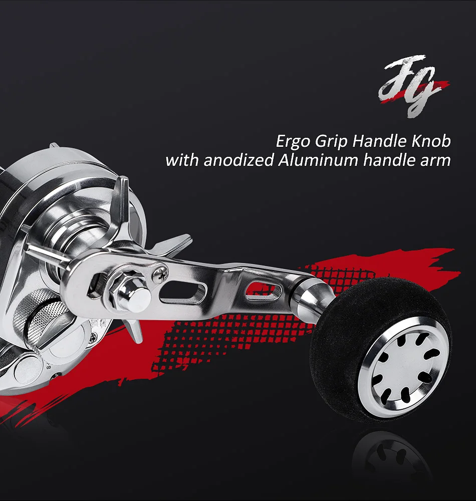 Noeby Slow Jigging Fishing Reel Aluminum Alloy Trolling Star Drag Sea Fishing Reels Tackle Max Drag 10-15kg Boat Fishing Reels