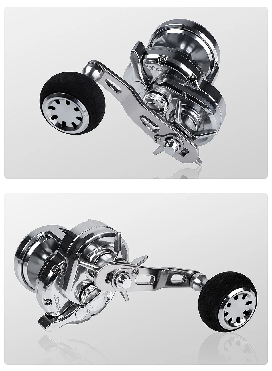 Noeby Slow Jigging Fishing Reel Aluminum Alloy Trolling Star Drag Sea Fishing Reels Tackle Max Drag 10-15kg Boat Fishing Reels