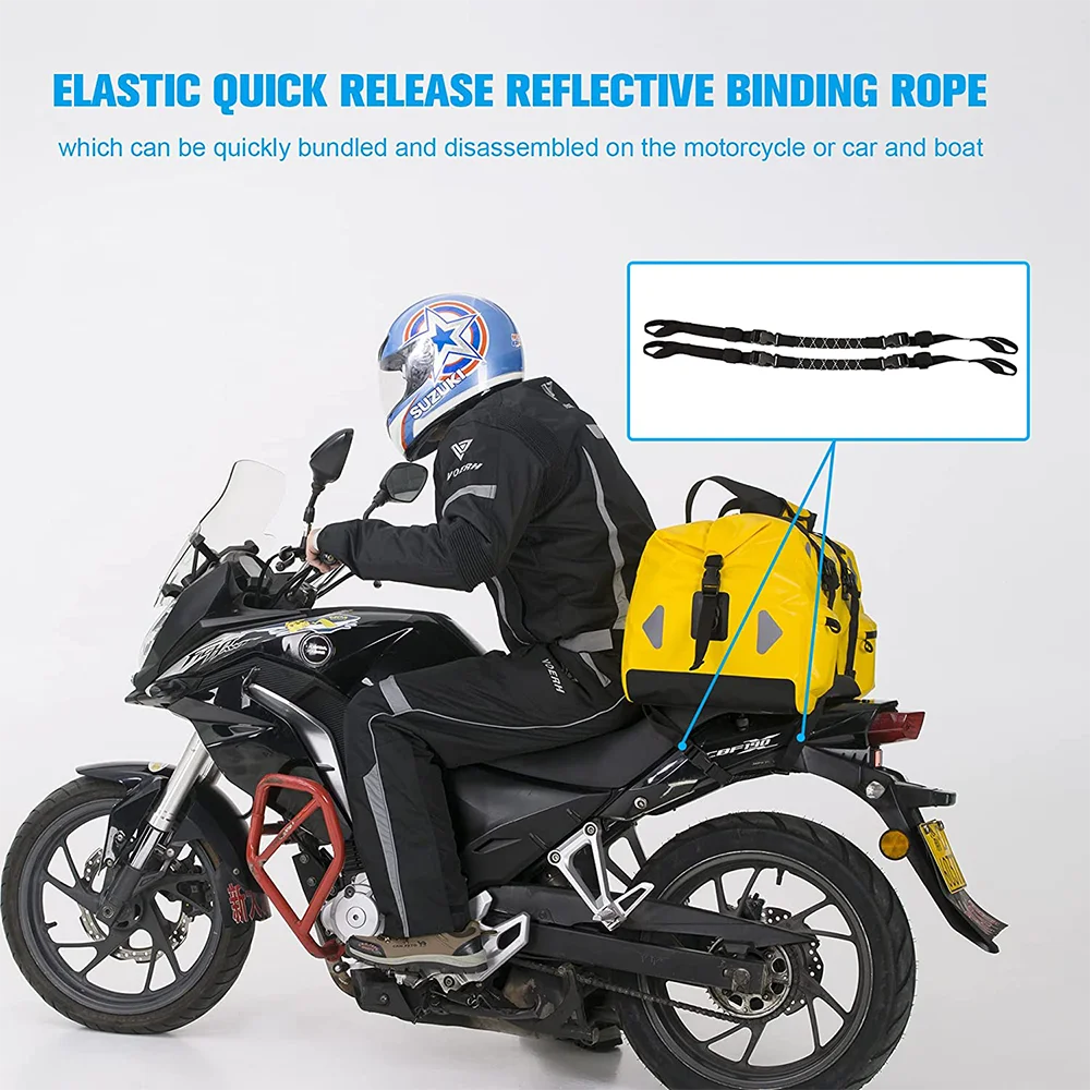 WILD HEART Waterproof Bag for Motorbike U-shaped Motorcycle Luggage Bag Waterproof PVC Material 70L Large Capacity Moto Bags