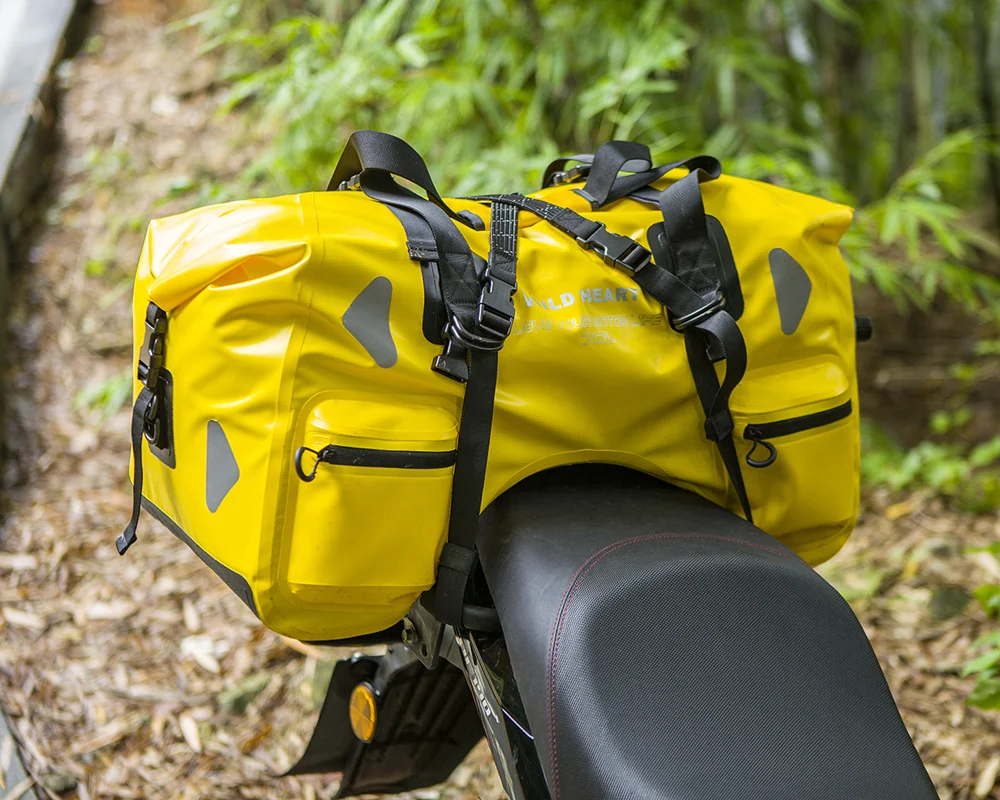 WILD HEART Waterproof Bag for Motorbike U-shaped Motorcycle Luggage Bag Waterproof PVC Material 70L Large Capacity Moto Bags