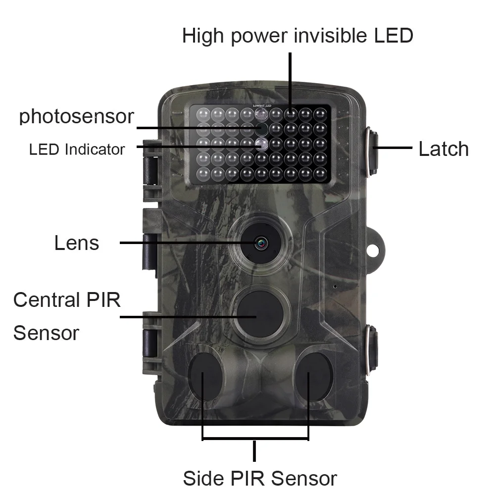 Wildlife Trail Camera 1080P Night Vision 20M Infrared High Definition Wireless Hunting Camera with Tracking Function HC802A