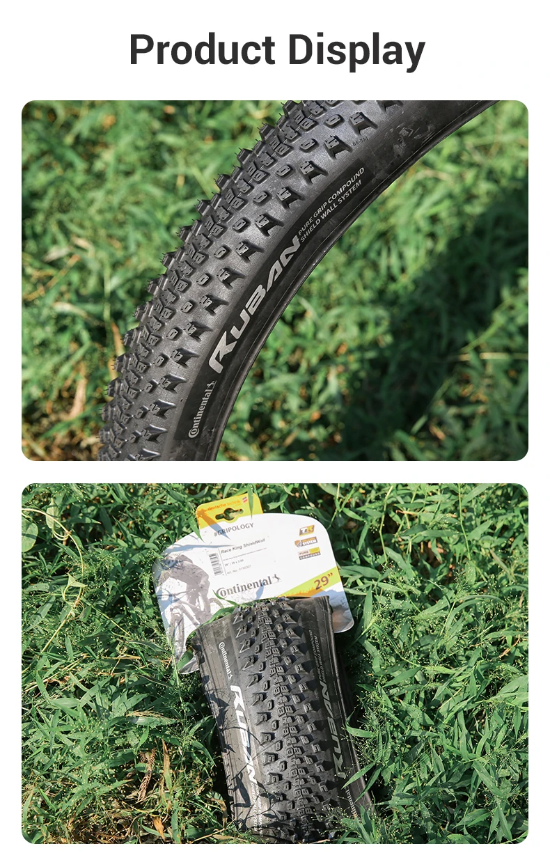 Continental Ruban Mountain Bike Tyre 29x2.10 29x2.30 Pure Grip Compound Shield Wall System E25 Tubeless Ready Folding Tire