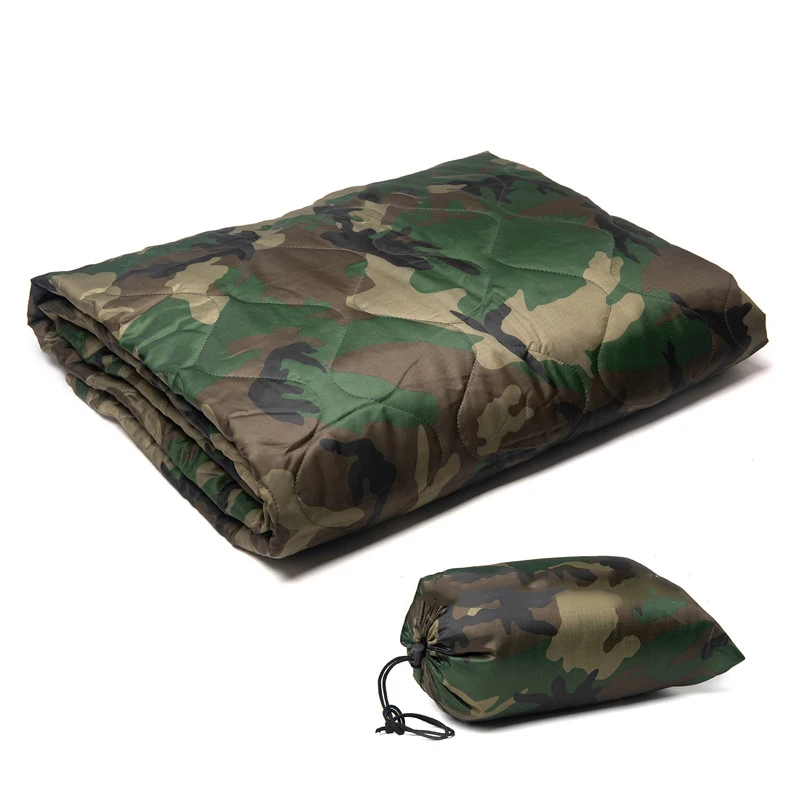 Welead Camo Woobie Ultralight Camping Quilt Travel Outdoor Camouflage Blanket Portable Warm Sleeping Bag Pad Poncho Hunting