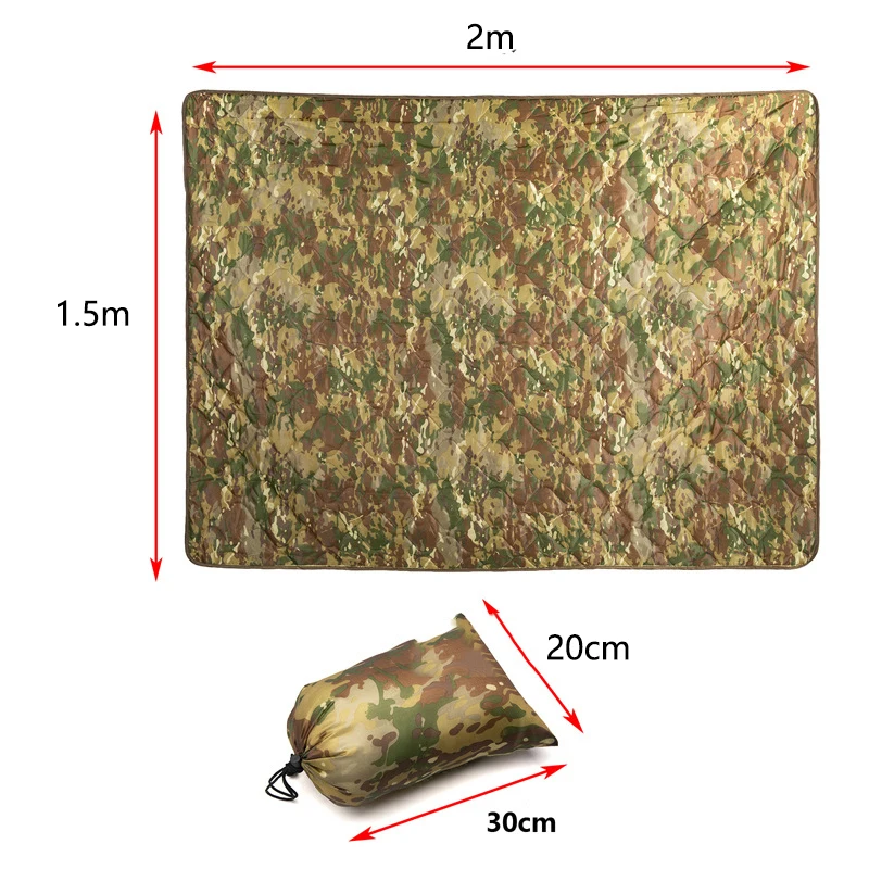 Welead Camo Woobie Ultralight Camping Quilt Travel Outdoor Camouflage Blanket Portable Warm Sleeping Bag Pad Poncho Hunting