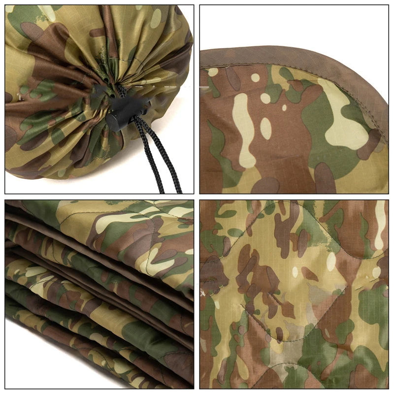 Welead Camo Woobie Ultralight Camping Quilt Travel Outdoor Camouflage Blanket Portable Warm Sleeping Bag Pad Poncho Hunting