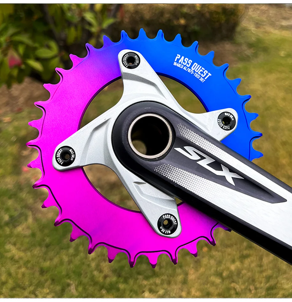 Colorful Closed Disc 104 BCD Round Mountain Bikes ChainWheel Chainrings Crankset 34T 36T 38T 40T 42T 44T 46T 48T