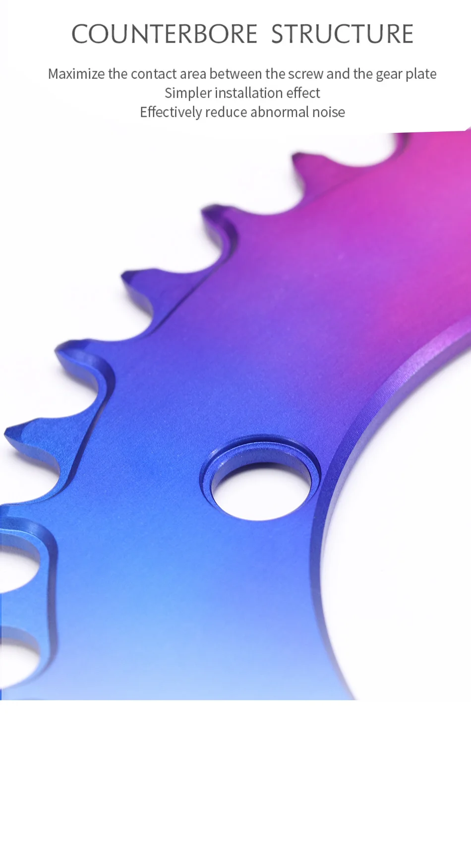 Colorful Closed Disc 104 BCD Round Mountain Bikes ChainWheel Chainrings Crankset 34T 36T 38T 40T 42T 44T 46T 48T