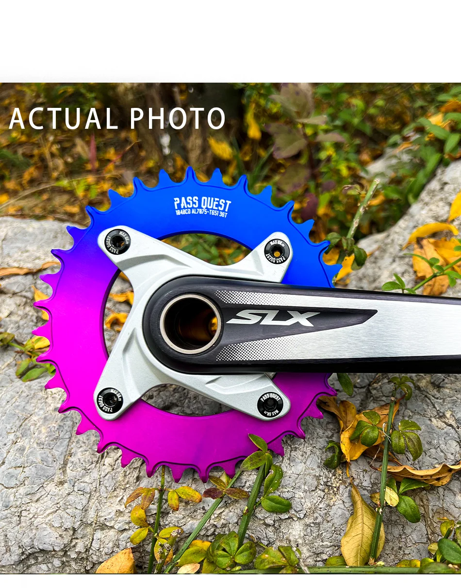 Colorful Closed Disc 104 BCD Round Mountain Bikes ChainWheel Chainrings Crankset 34T 36T 38T 40T 42T 44T 46T 48T