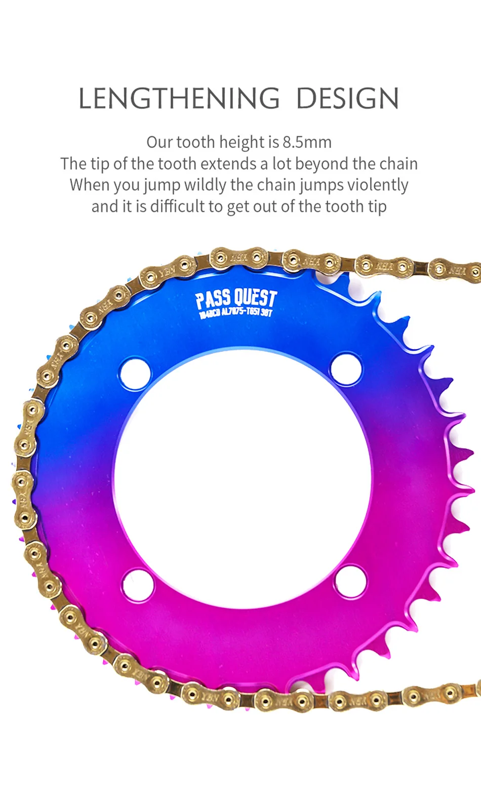 Colorful Closed Disc 104 BCD Round Mountain Bikes ChainWheel Chainrings Crankset 34T 36T 38T 40T 42T 44T 46T 48T