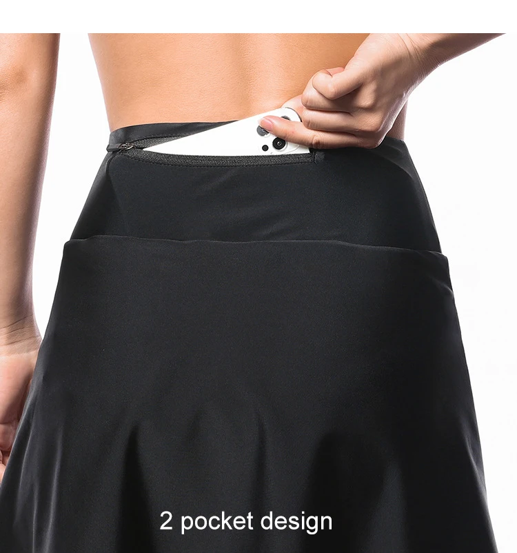 ARSUEXO Women Cycling Shorts 2-in-1 With 5D Silicone Cushion MTB Bike Shorts High Waist Bicycle Tights Breathable Sports Skirt