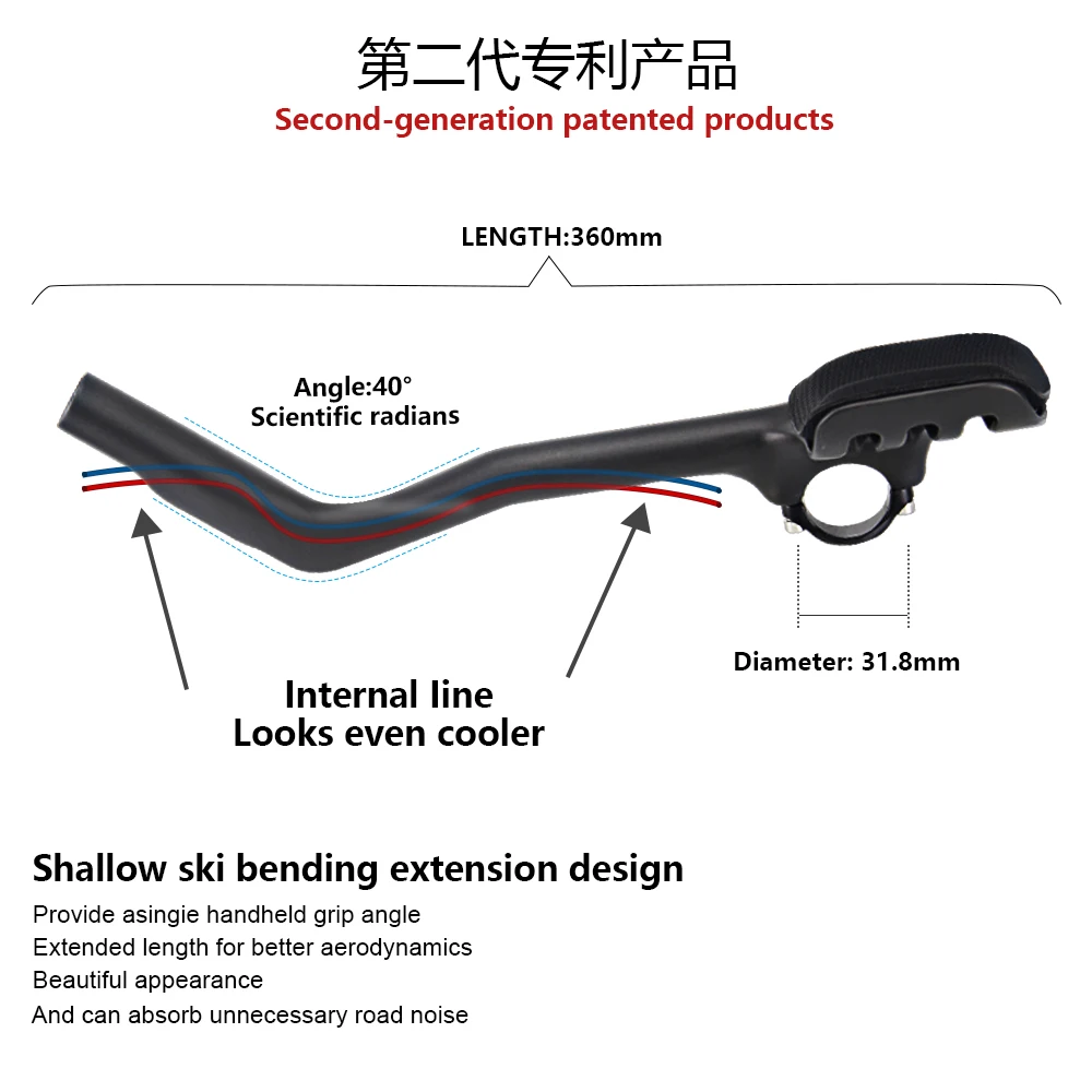 Carbon Triathlon Handles, Bike Triathlon Extender, TT Handlebar Aerobar, RXL SL, 31.8mm, 30°/40°/50°, TT Bar Carbon