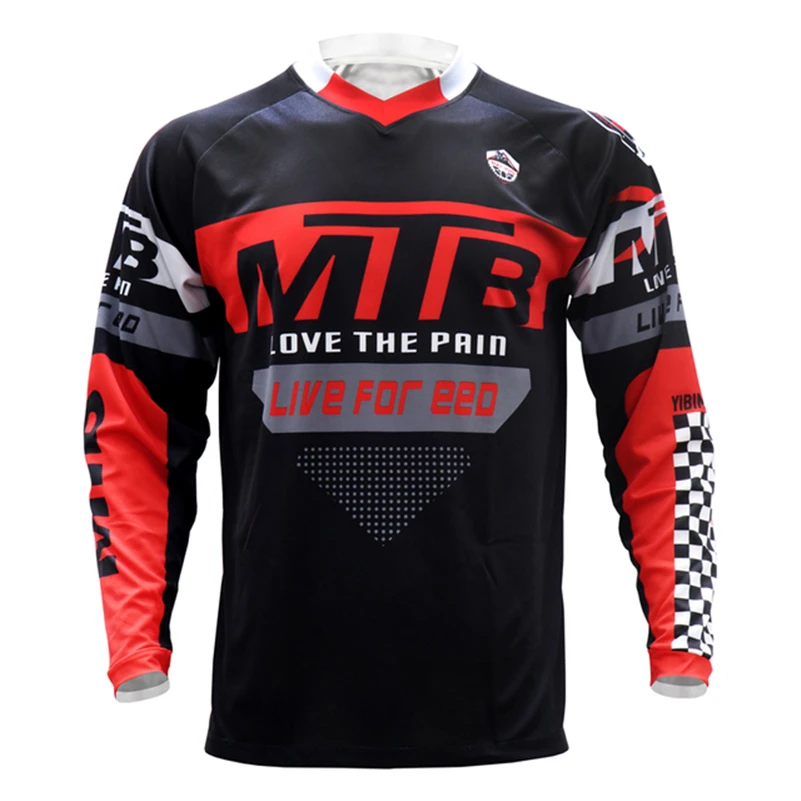 Summer MTB Road Outdoor Men's Long Sleeve Biker Shirts MTB Racing Professional quick-drying cycling jersey