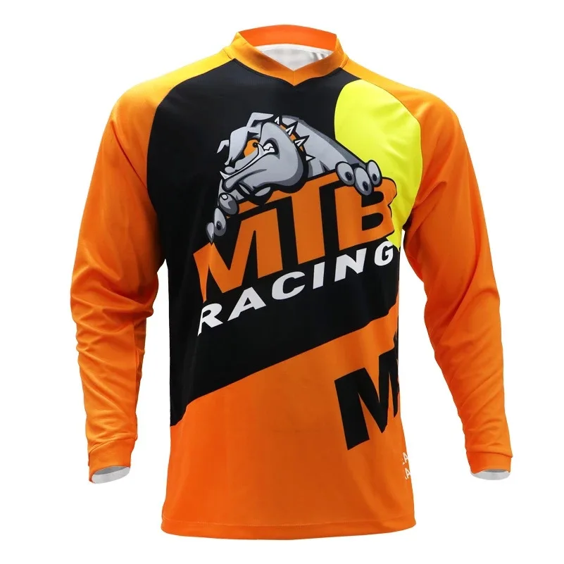 Summer MTB Road Outdoor Men's Long Sleeve Biker Shirts MTB Racing Professional quick-drying cycling jersey