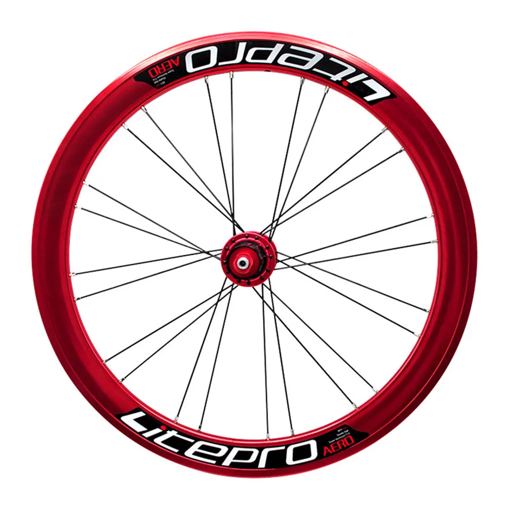 Litepro S42 AERO Folding Bike 20 Inch 406/451 V Disc Brake 11 Speed Wheelset 4 Sealed Bearing Alloy Wheels BMX Bicycle Rims