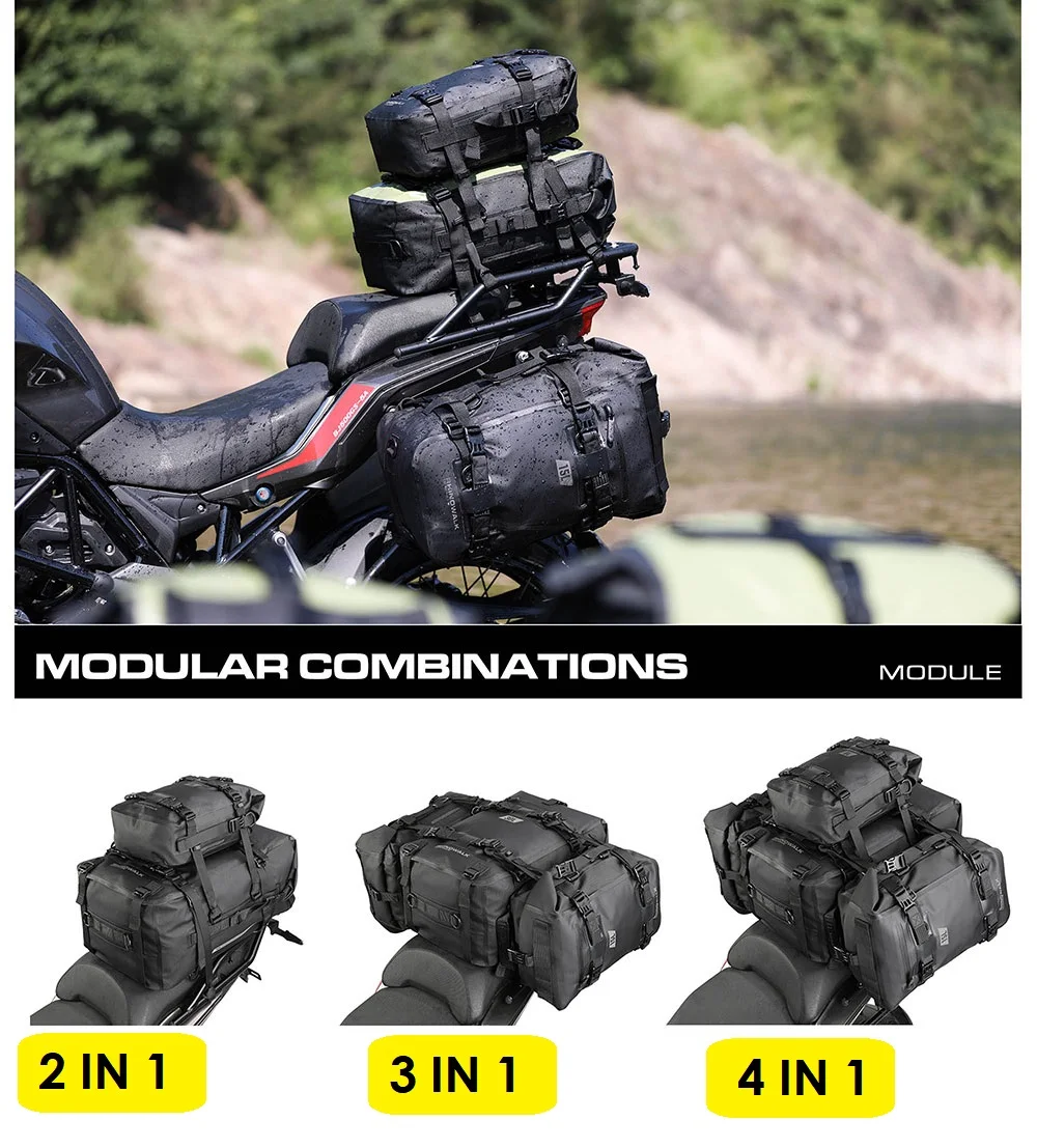 Rhinowalk Motorcycle Travel Bag Waterproof Motorbike Side Bag 30L Motor Saddle Pannier Bag Traveling Bags For Motor Bike