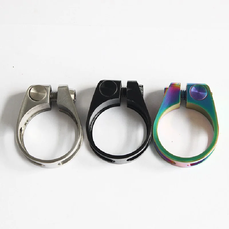Bicycle seat clamp titanium 31.8/34.9mm ultra-light lock on seatpost clip