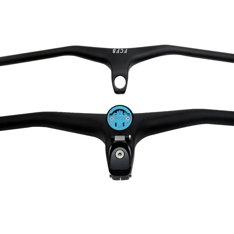 New FCFB Multiple Colour MTB Integrated Handlebar Carbon Fiber One-shaped Handlebar Stem -17Degree Bike Frame Bicycle Parts