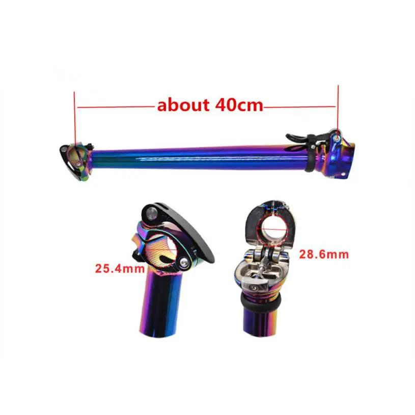 Litepro Bicycle Head Tube Aluminum Alloy 40CM Folding Bike Stem Fixed Handle Post Stand Pipe Quick Release 25.4MM