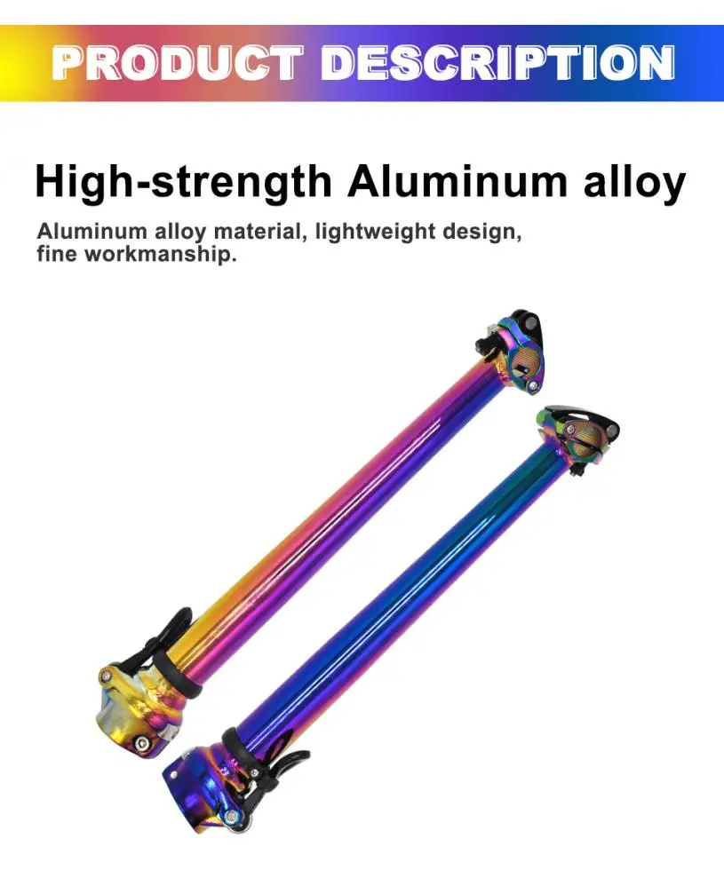 Litepro Bicycle Head Tube Aluminum Alloy 40CM Folding Bike Stem Fixed Handle Post Stand Pipe Quick Release 25.4MM
