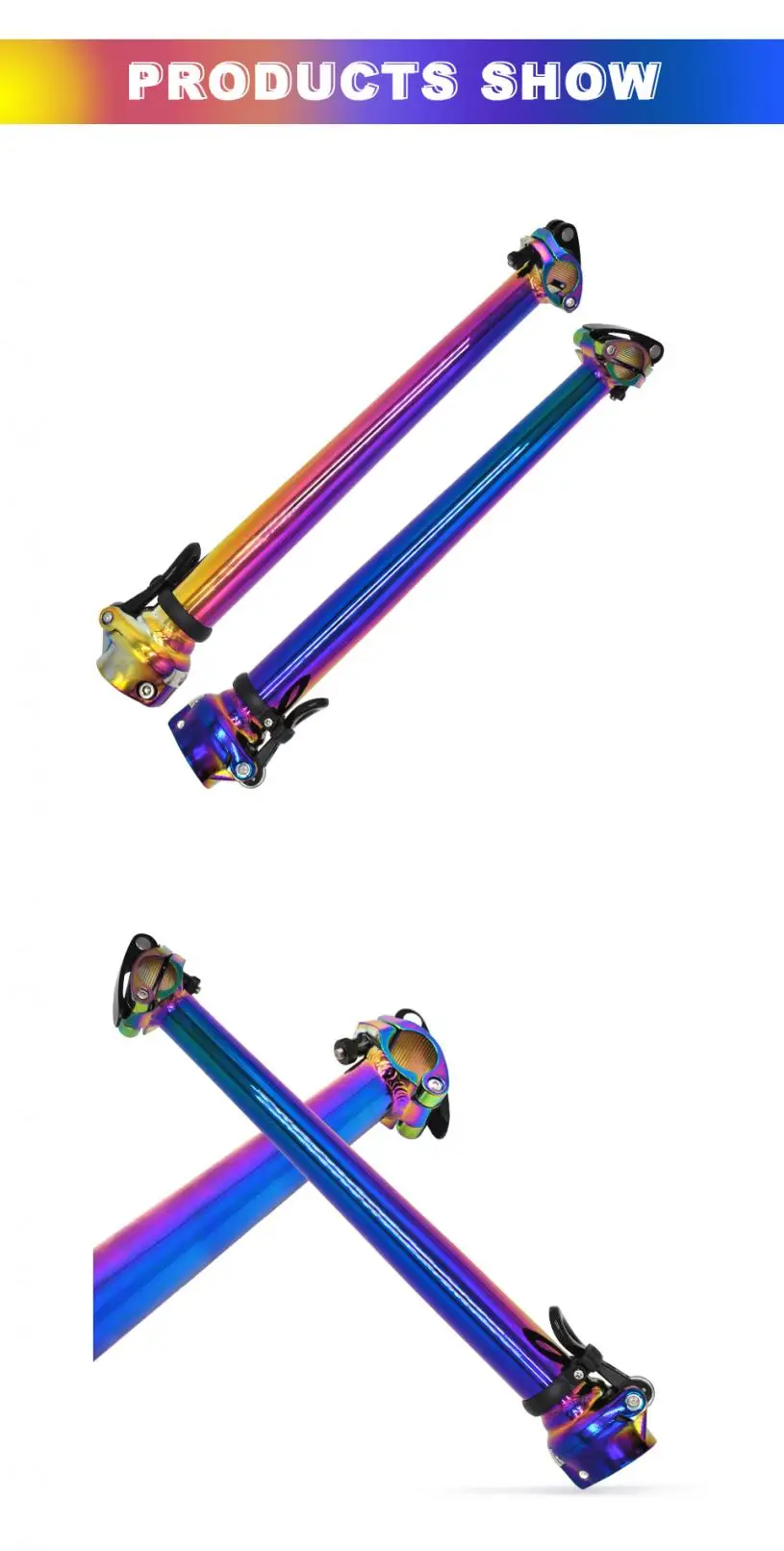 Litepro Bicycle Head Tube Aluminum Alloy 40CM Folding Bike Stem Fixed Handle Post Stand Pipe Quick Release 25.4MM