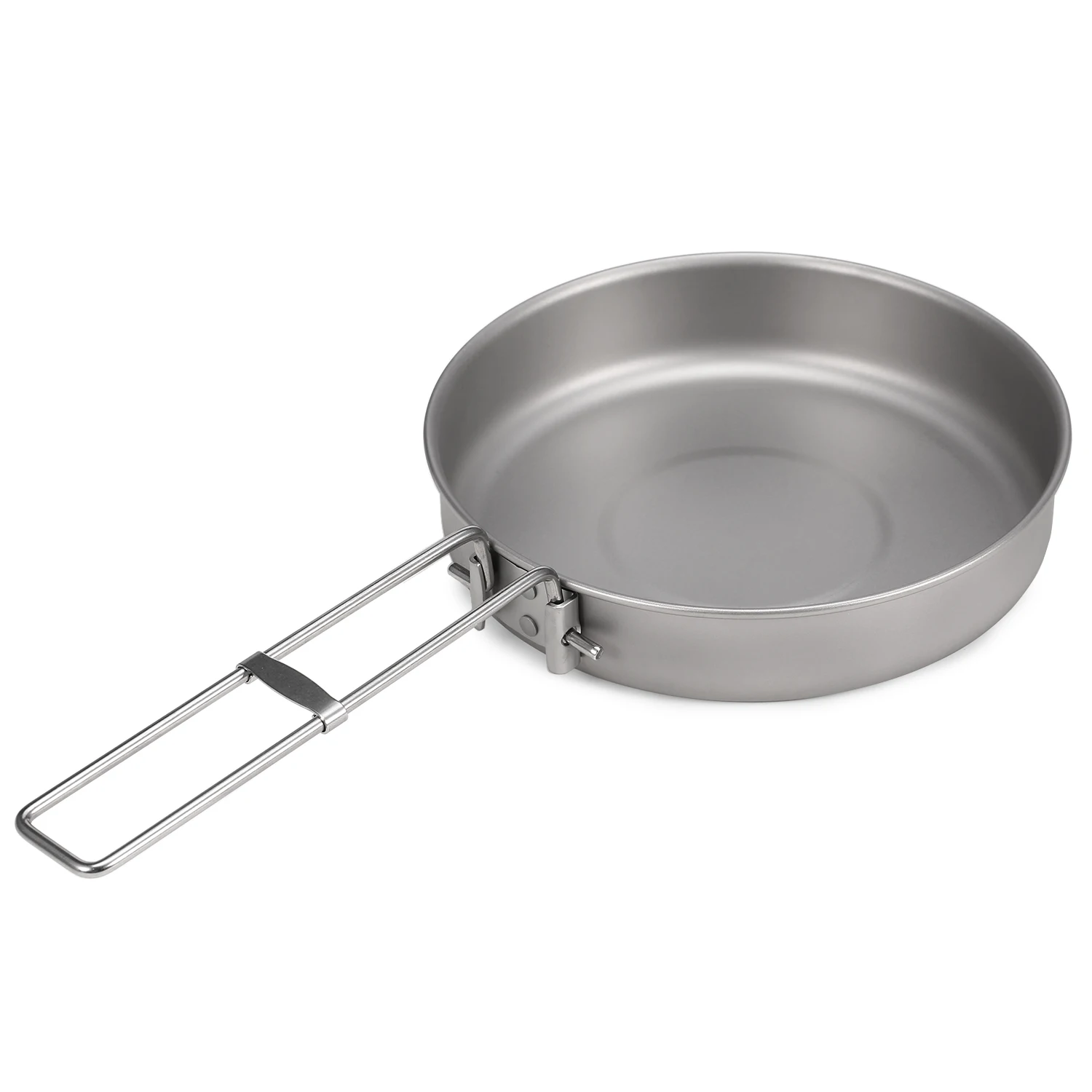 750ml/1000ml Ultralight Titanium Frypan Outdoor Camping Hiking Tableware Cookware Picnic Cooking Frying Pan 2023