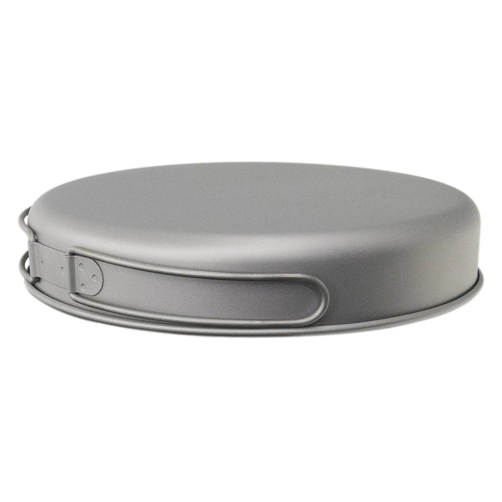 750ml/1000ml Ultralight Titanium Frypan Outdoor Camping Hiking Tableware Cookware Picnic Cooking Frying Pan 2023