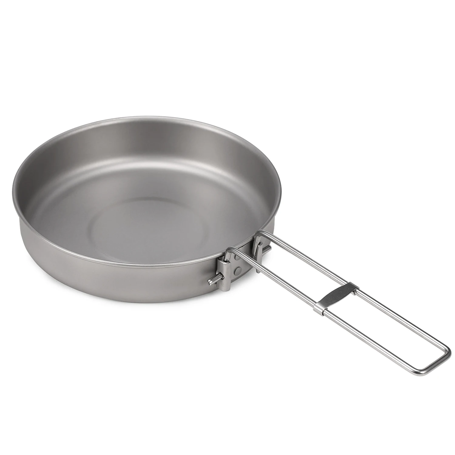 750ml/1000ml Ultralight Titanium Frypan Outdoor Camping Hiking Tableware Cookware Picnic Cooking Frying Pan 2023