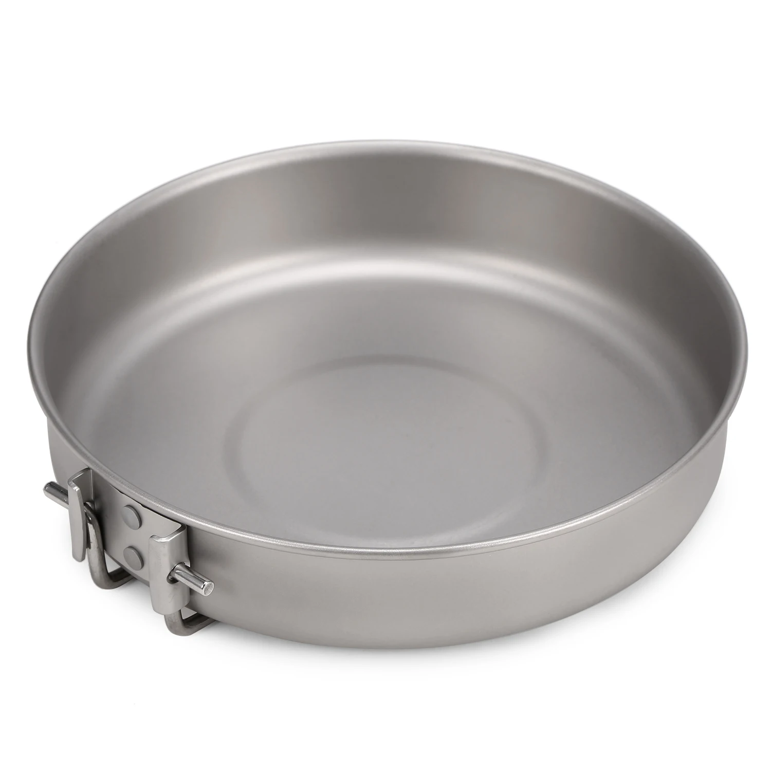 750ml/1000ml Ultralight Titanium Frypan Outdoor Camping Hiking Tableware Cookware Picnic Cooking Frying Pan 2023