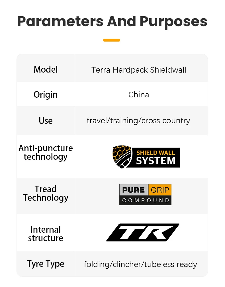 Continental Terra Hardpack 27.5/29x2.0 Tubeless Ready Folding Gravel Tire MTB Road Cyclo-Cross Wide Footprint Flat Central Tread