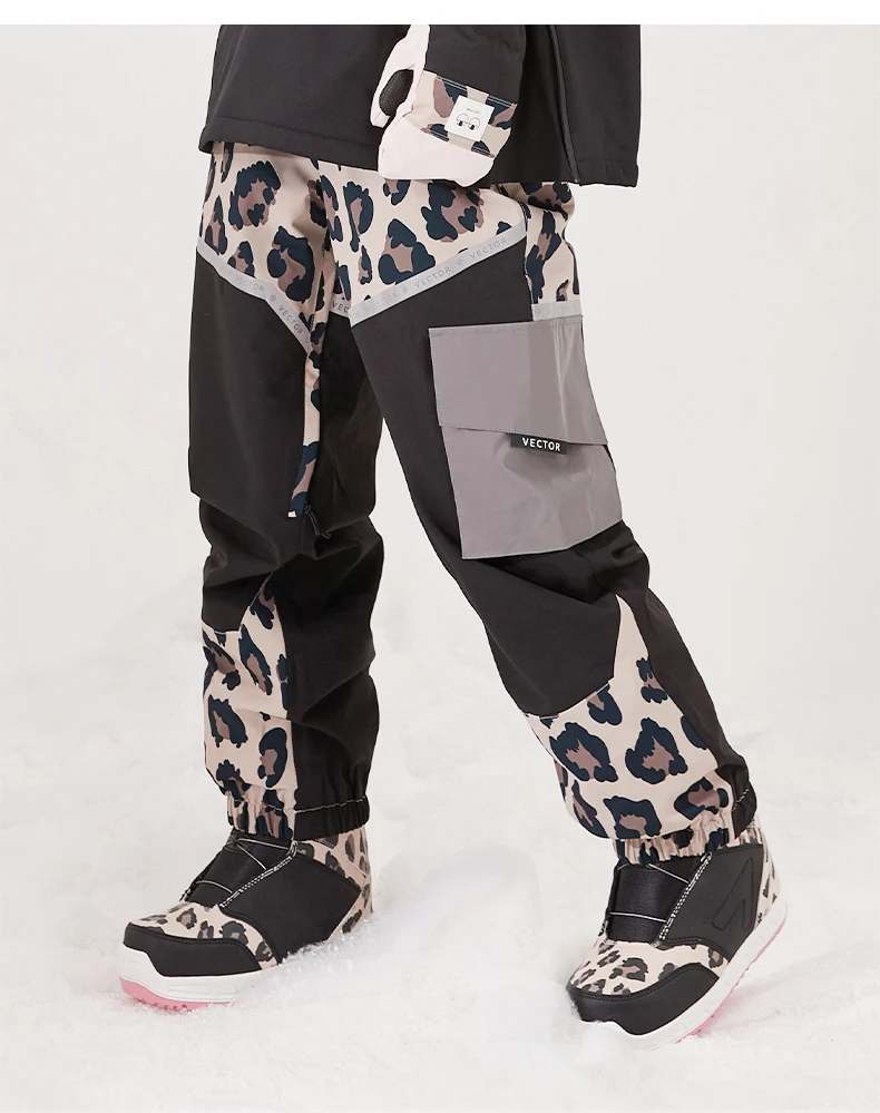 Winter Ski Pants Man Women Outdoor High Quality Windproof Waterproof Warm Snow Trousers Winter Ski Snowboarding Pants Splicing