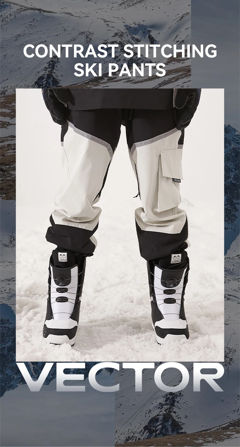 Winter Ski Pants Man Women Outdoor High Quality Windproof Waterproof Warm Snow Trousers Winter Ski Snowboarding Pants Splicing
